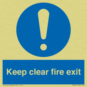 Keep Clear Fire Exit